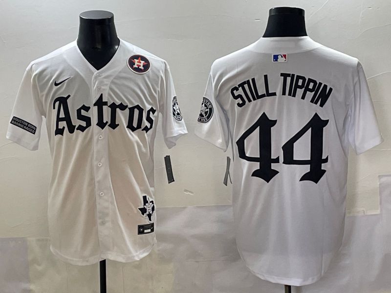 Men 2025 Houston Astros 44 Still Tippin White Five generations Joint Name Nike MLB Jersey style 13